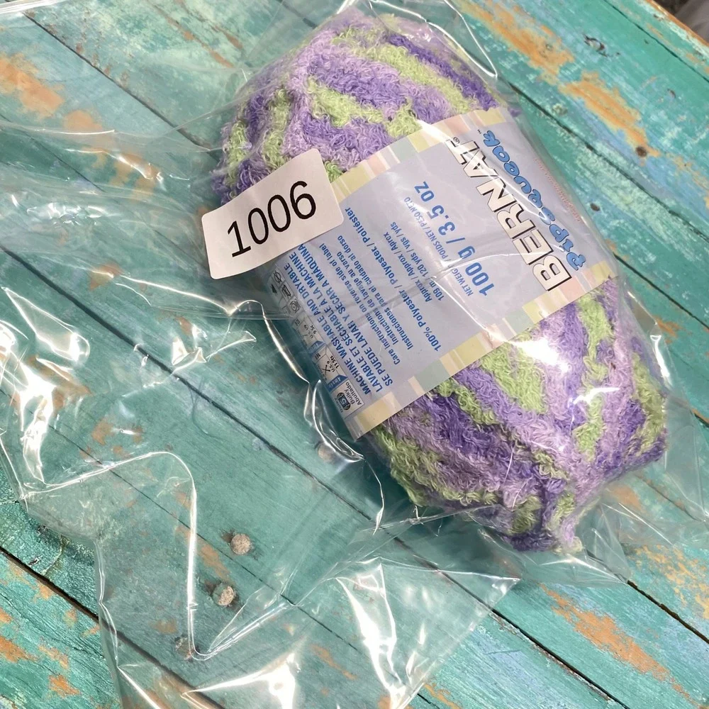 Bernat Pipsqueak Yarn Pixie Pow Purple Green Bulky 5 Polyester 100g 120yds